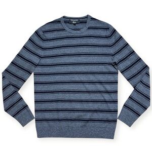 Baruffa x Banana Republic Italian Merino Wool Striped Crewneck Sweater Sz M Tall